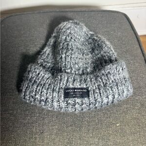Lucky Brand Heather Gray Knit Hat